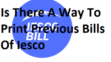 Is There A Way To Print Previous Bills Of Iesco